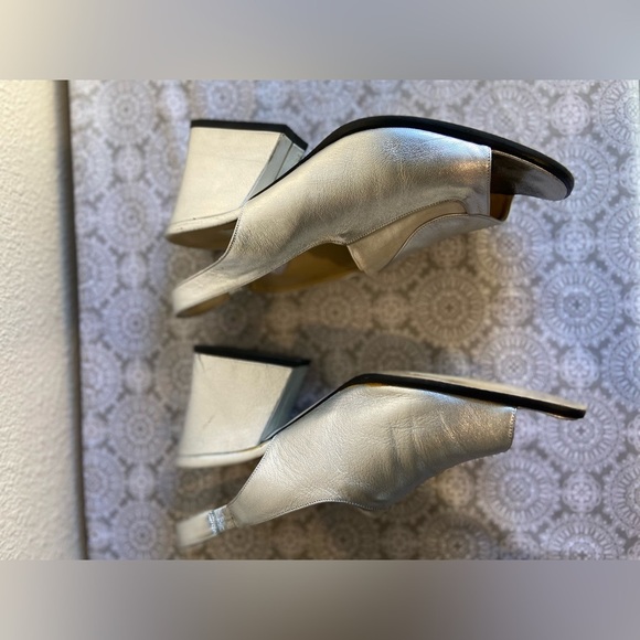Aldo Chelini~Vtg~Soft~Leather~Slingback~Slant Wrapped Block Heel Sandal~Size 9 - Picture 6 of 16